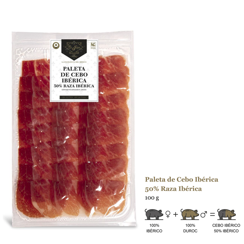 PALETA DE CEBO IBERICA 50% RAZA IBERICA 100gr