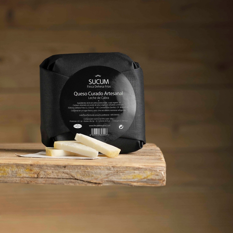 QUESO CURADO SUCUM DE LECHE DE CABRA (0,6 KG)